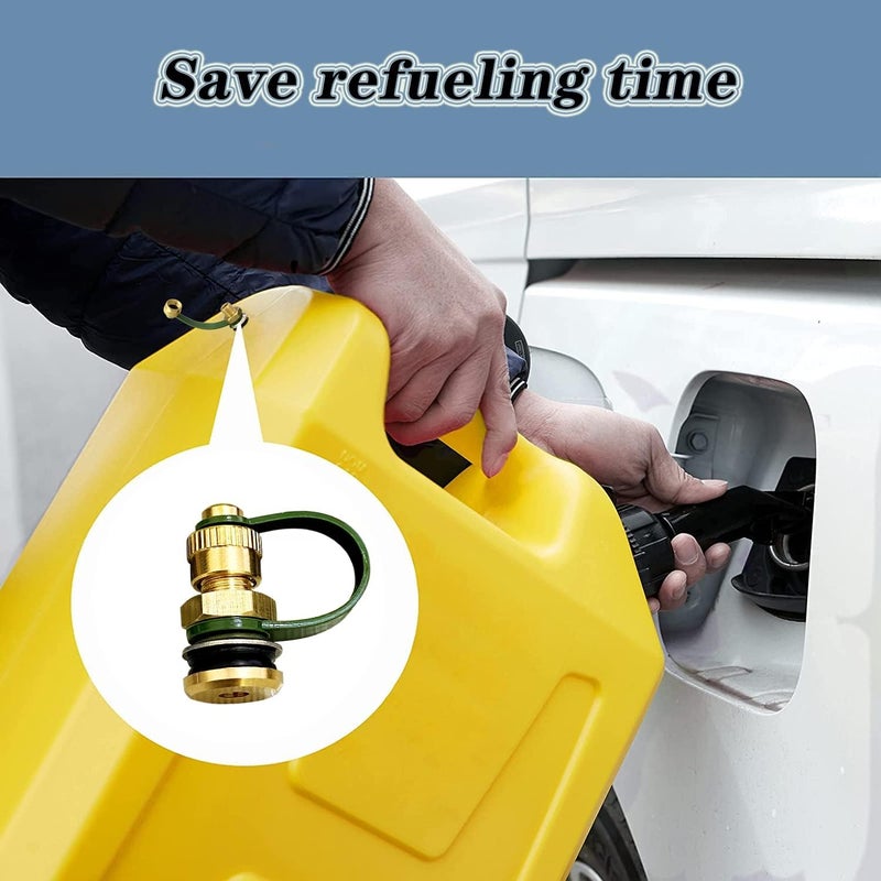 C CLINK Fuel Gas Can Vent Caps, 12 Pack Brass Vent Kits with Lanyard-Attached Cap for Gas Can Tank to Allow Faster Flowing - Image 5